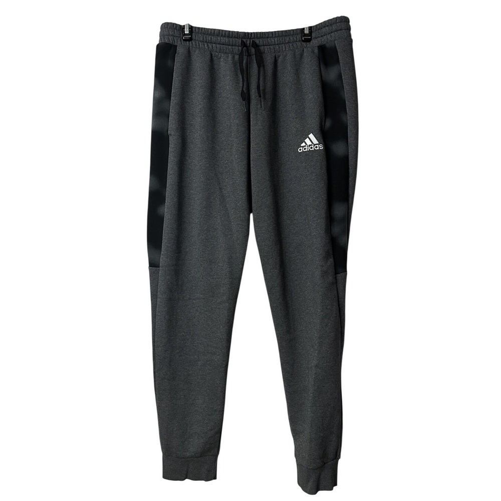 NWT Adidas Mens Gray Regular Fit Tapered Leg Camo Joggers Pants Size XL